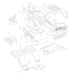 Hood Style 5 Diagram and Parts List for 13AM675G372 1997 Yard Machines Lawn Tractor